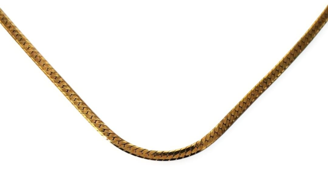 【良品】K18 ヘリンボーン チェーン ネックレス 6.48g 造幣局刻印あり