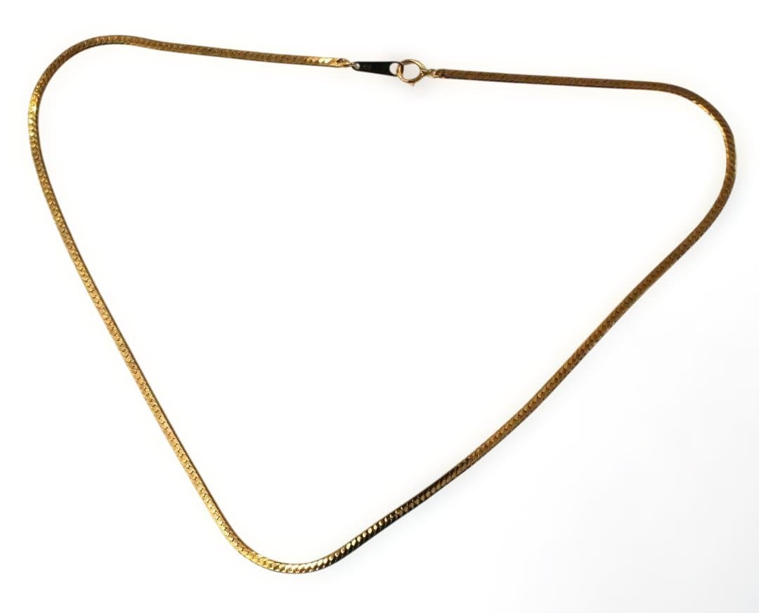 【良品】K18 ヘリンボーン チェーン ネックレス 6.48g 造幣局刻印あり