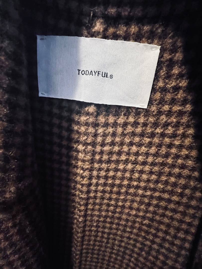 極美品 todayful ウール ロングコート ブラウン サイズ36