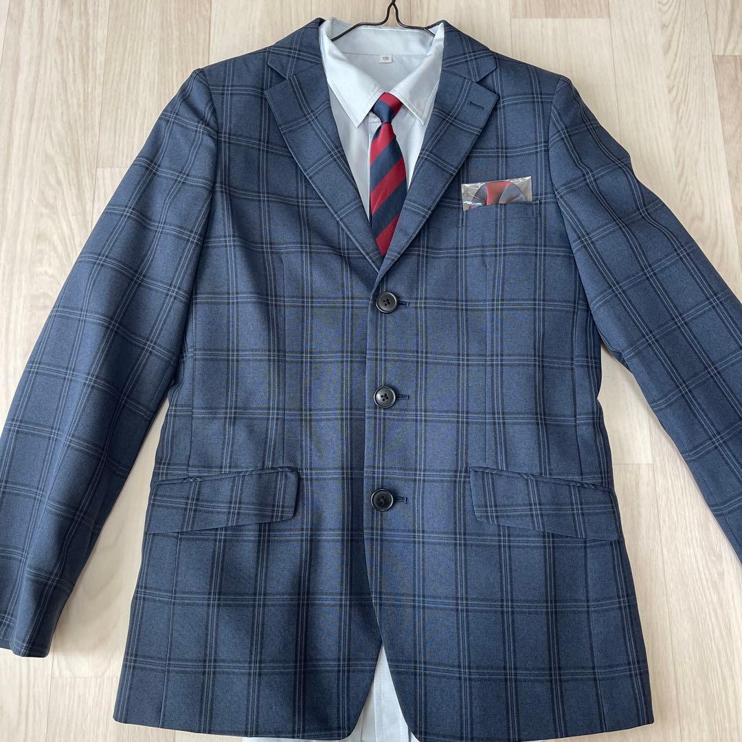 キッズ　フォーマル　スーツ170 cm 5点セット　ネイビー　紺