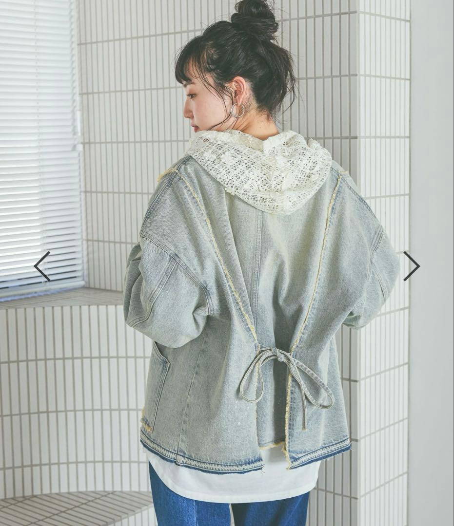 ニコアンド ［NKJ 2026SS］エンジニアリメイクデニムジャケット　ベージュ