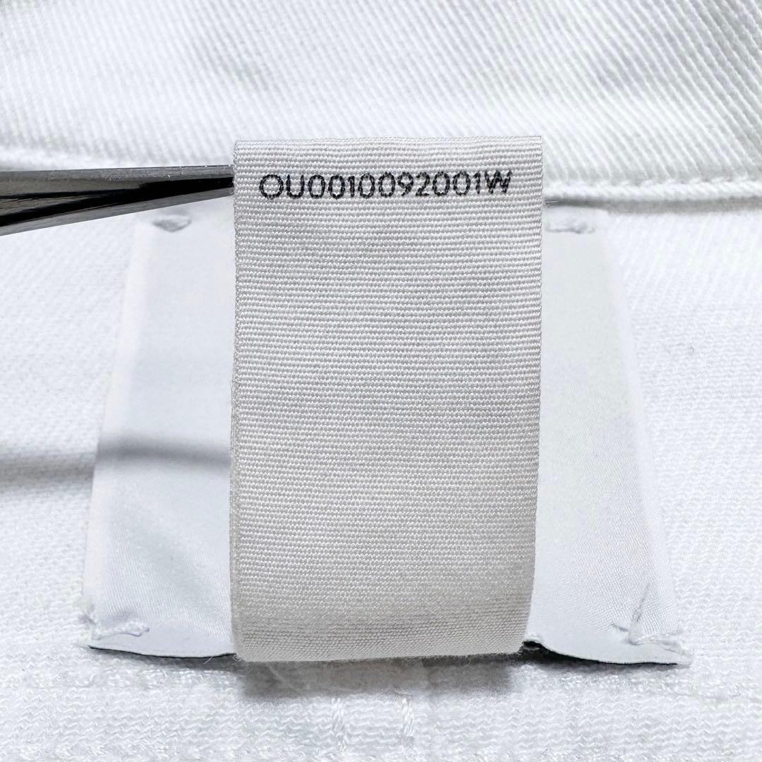 PATOU オーガニックコットン 刺繍ロゴ デニムジャケット 金ボタン 白 36