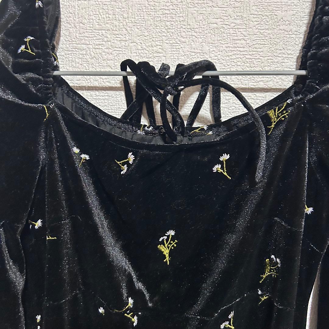 R*a様 Kastane velour bell sleeve dress 0サ