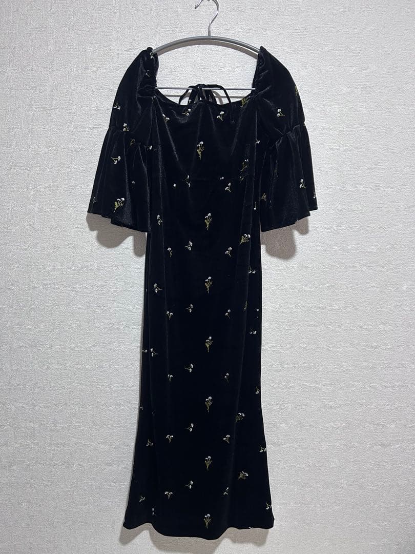 R*a様 Kastane velour bell sleeve dress 0サ