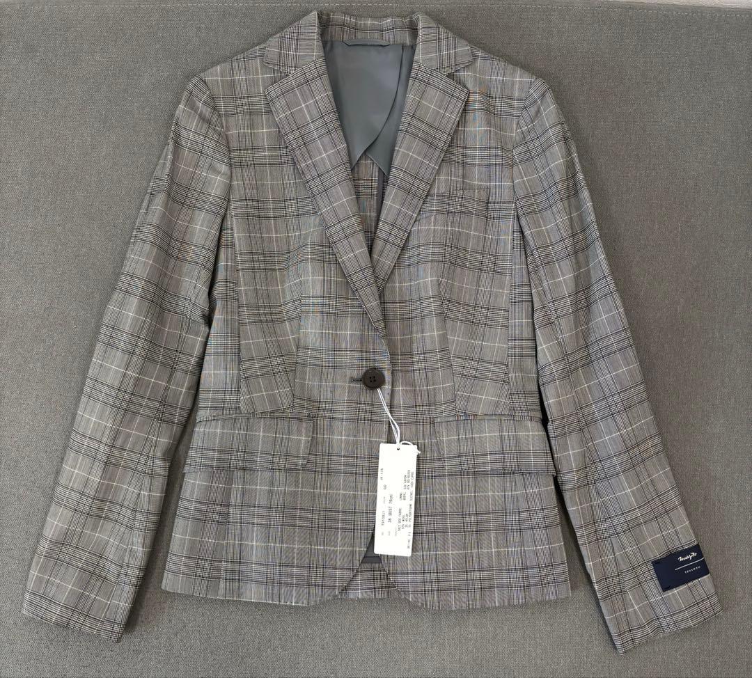 【新品】ザスーツカンパニー グレー チェック スーツ スカート セットアップ S