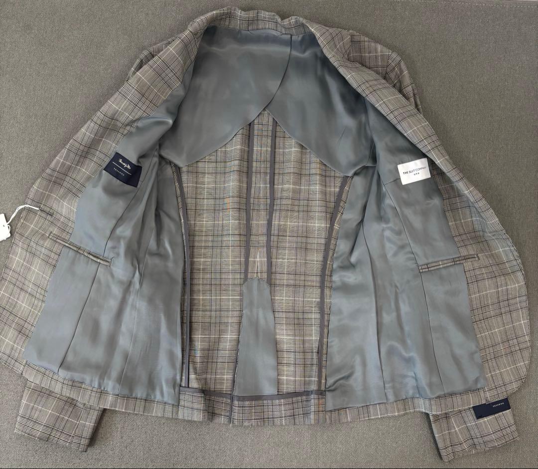 【新品】ザスーツカンパニー グレー チェック スーツ スカート セットアップ S