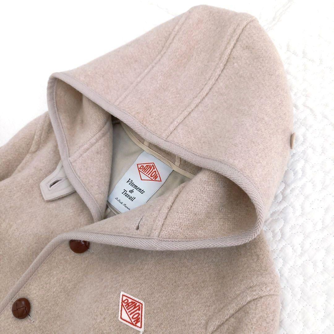 美品✨DANTON ダントン フード付きウールモッサコート ベージュ 36
