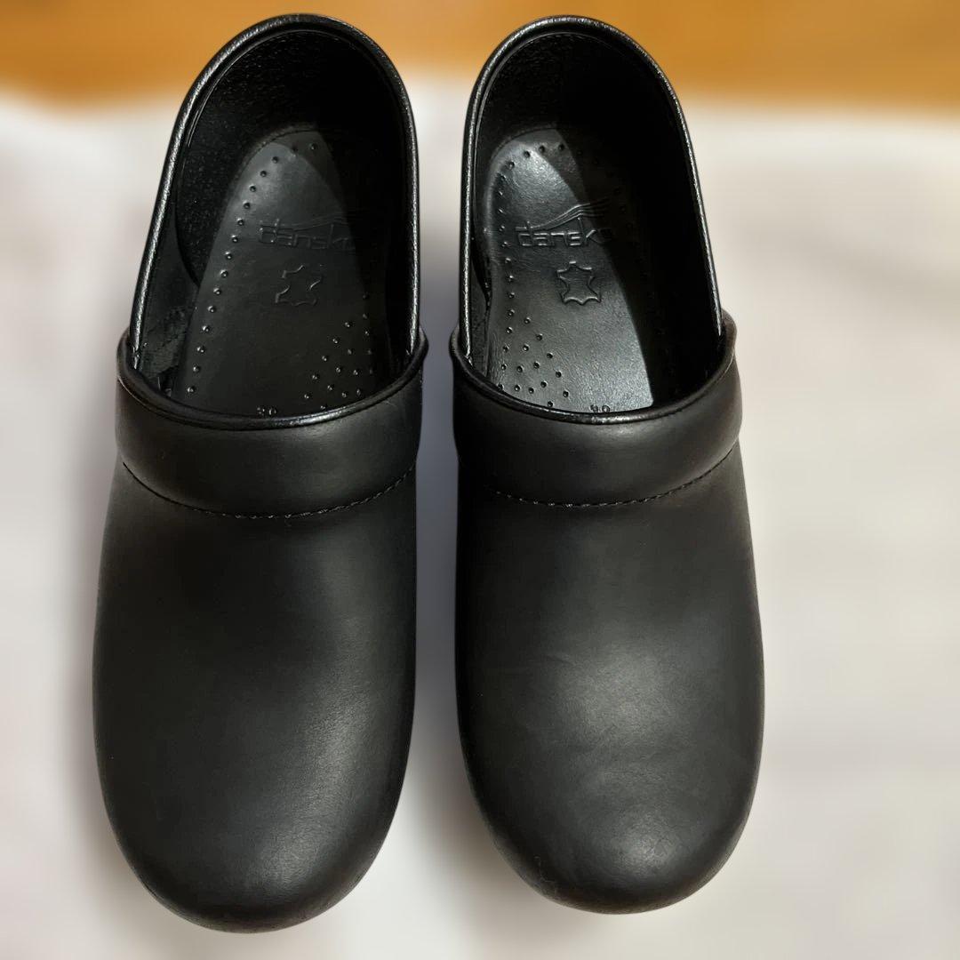 dansko ダンスコ ブラック サボ 38 クロッグサンダル