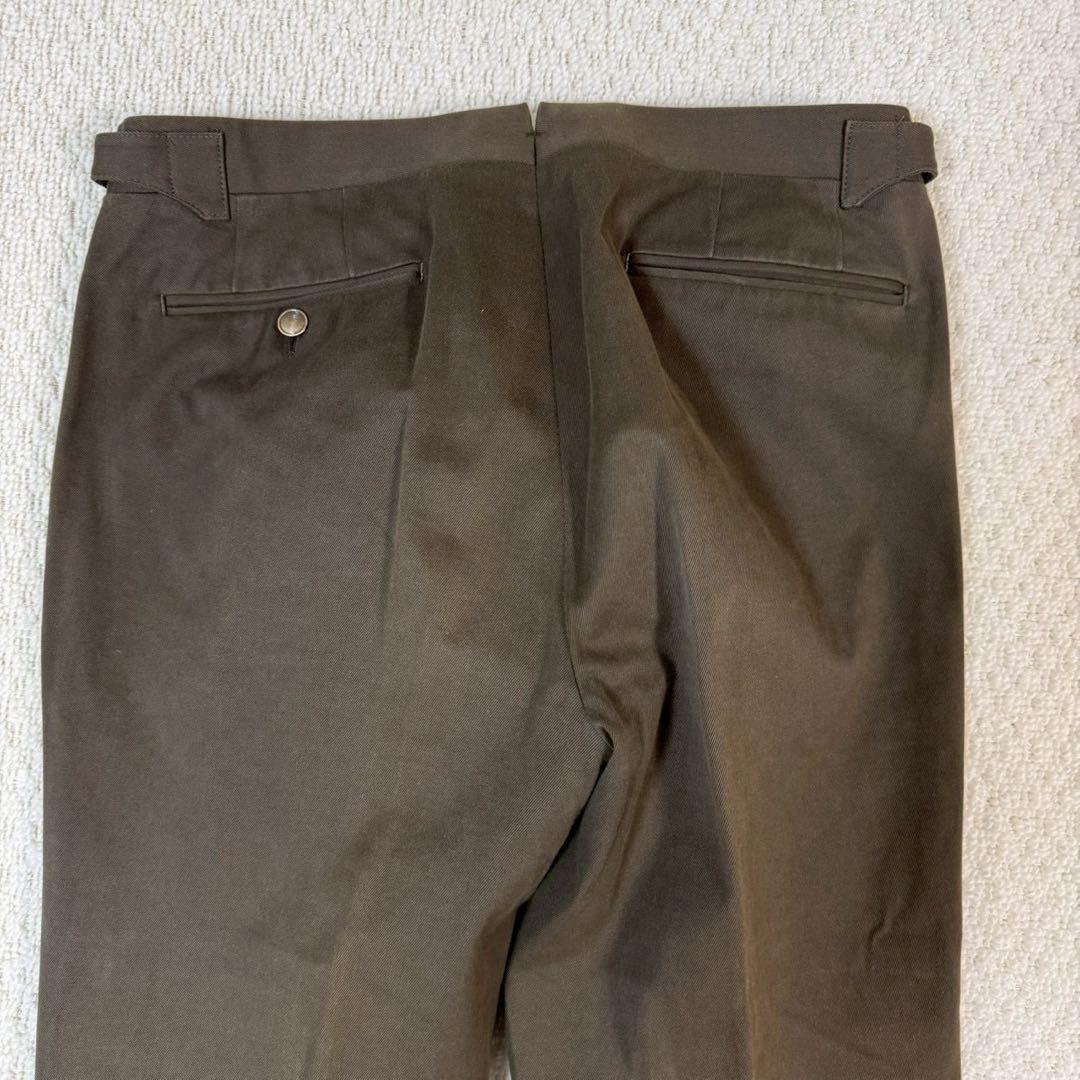 3ピース スーツ コットン 深緑 50-6D セットアップ