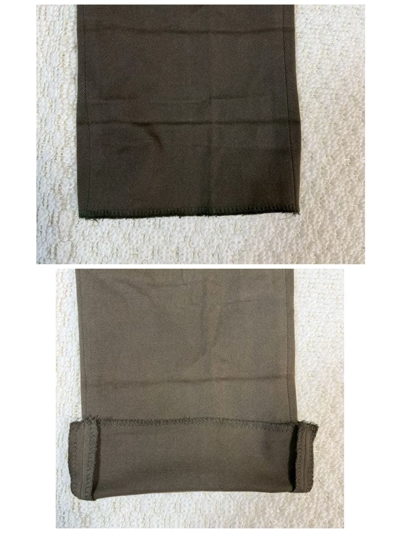 3ピース スーツ コットン 深緑 50-6D セットアップ