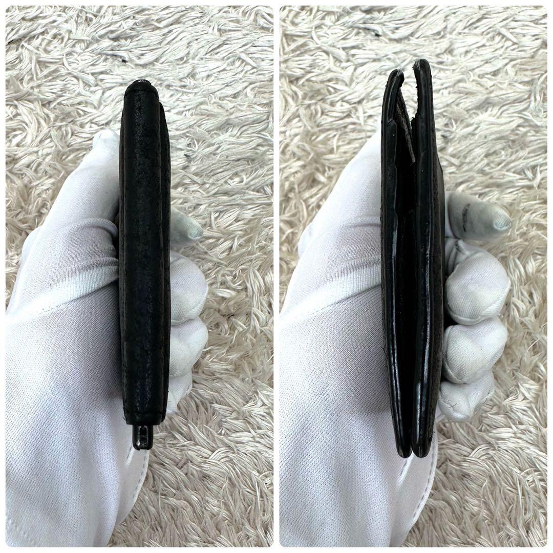 【美品】サンローラン マネークリップ ブラック YSL クロコ メンズ