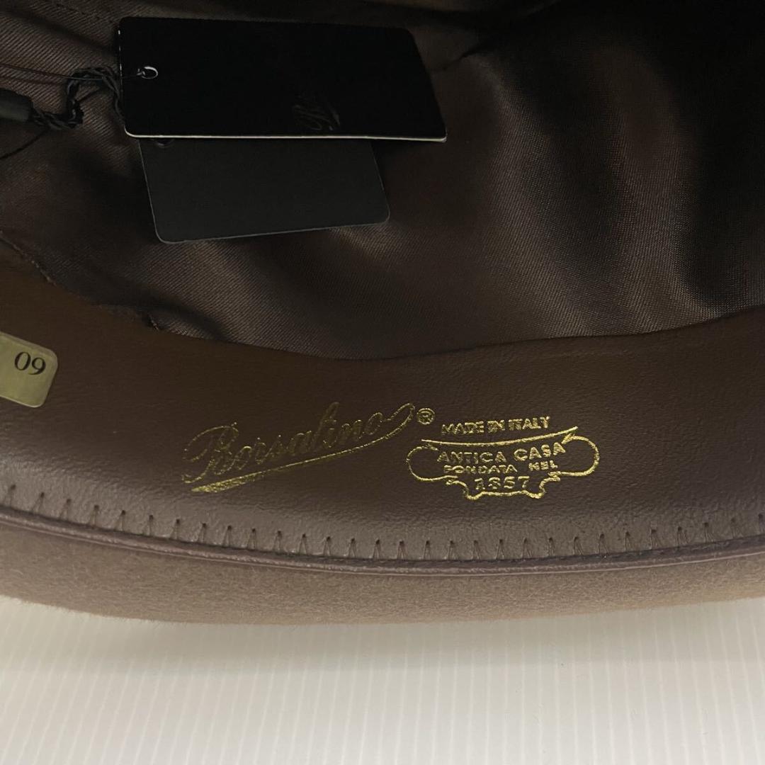 新品53096正規品ボルサリーノメンズ60cmブラウン系ファーフェルトハット