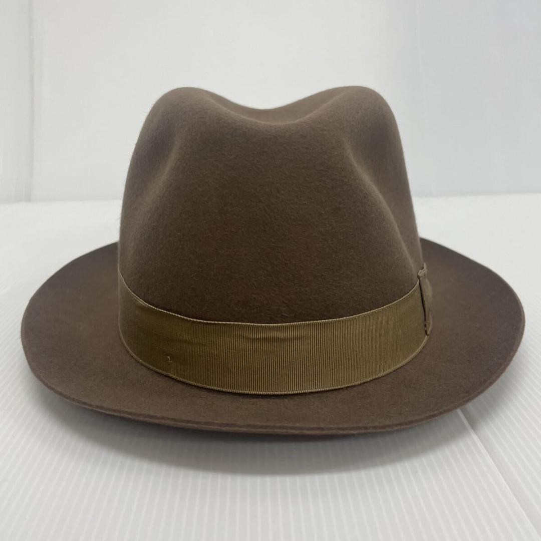 新品53096正規品ボルサリーノメンズ60cmブラウン系ファーフェルトハット