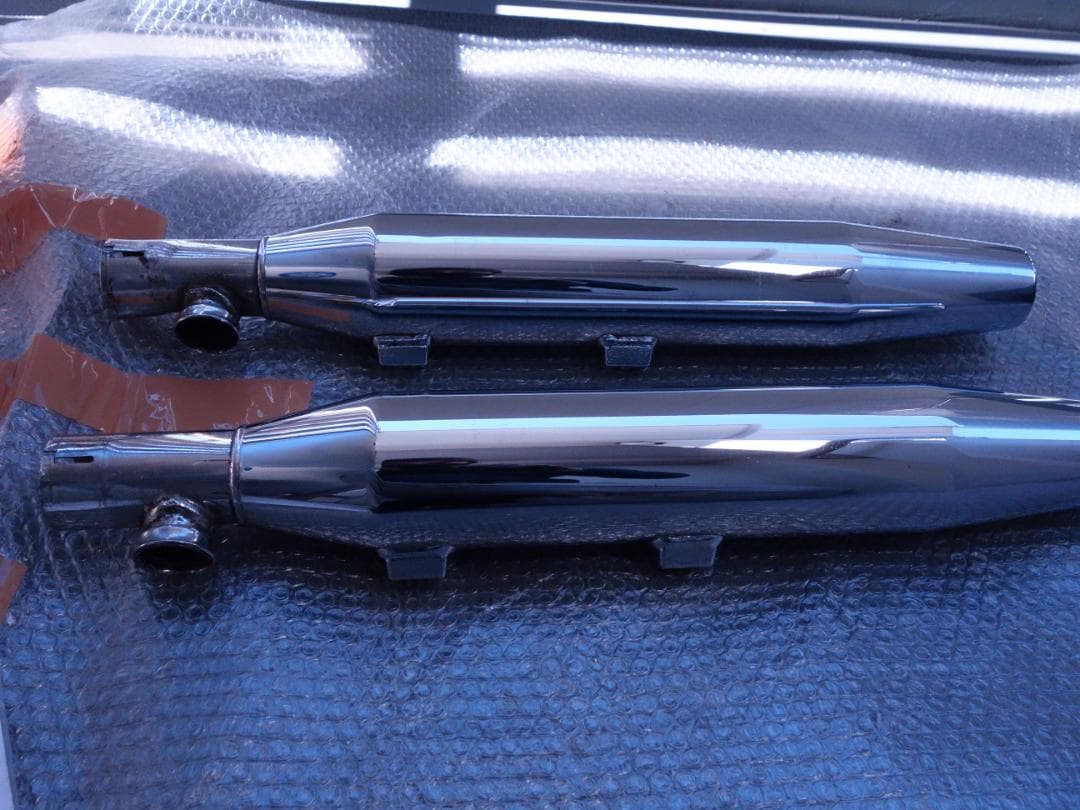 ハーレー　スポーツスター　北米純正マフラー　12mmパンチアウト　スリップオン