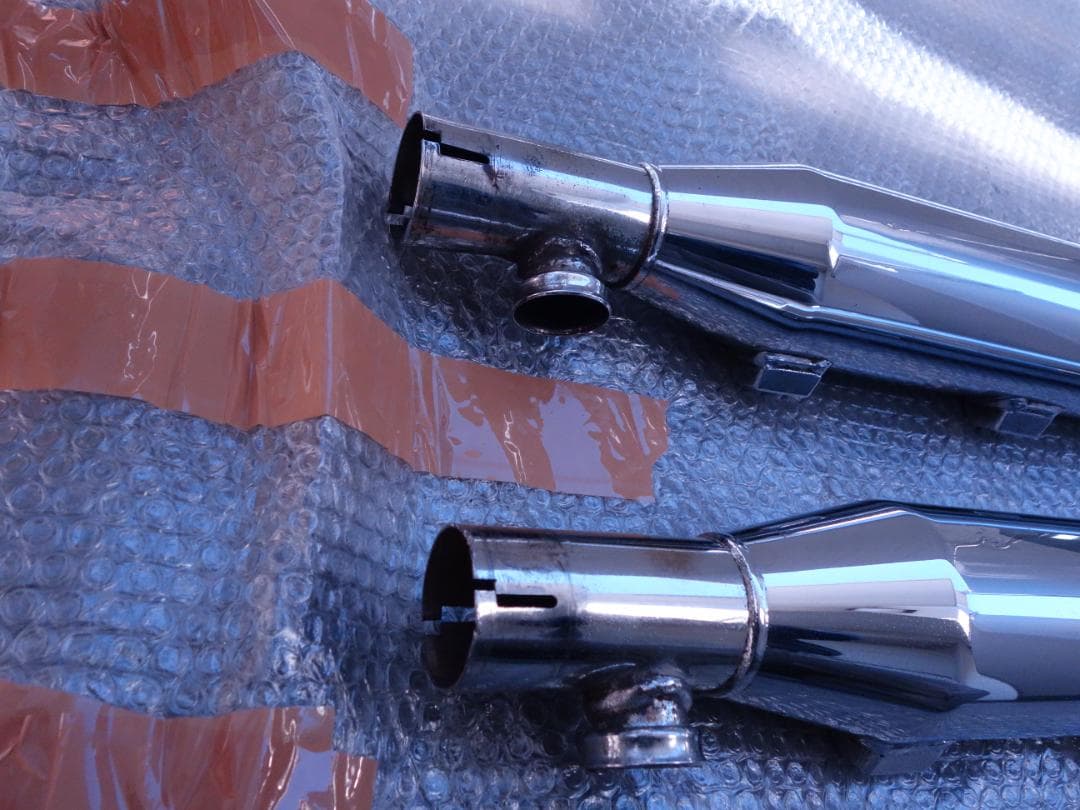 ハーレー　スポーツスター　北米純正マフラー　12mmパンチアウト　スリップオン