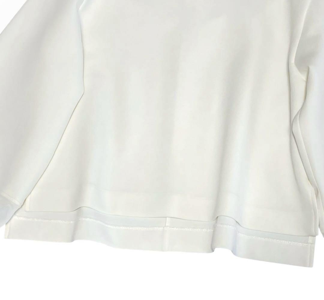 美品 2024年 ANAYI ダブルジャージー袖シアープルオーバー デザイン 白