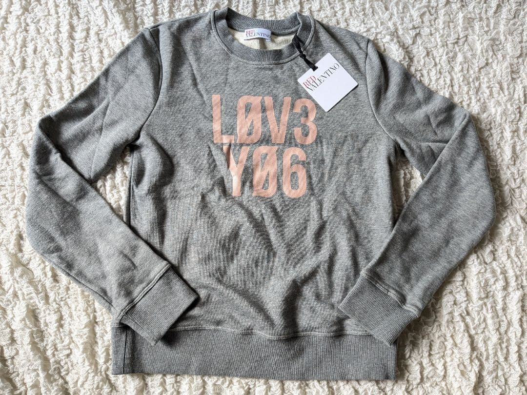 REDVALENTINOレッドヴァレンティ●グレー スウェット トレーナー XS