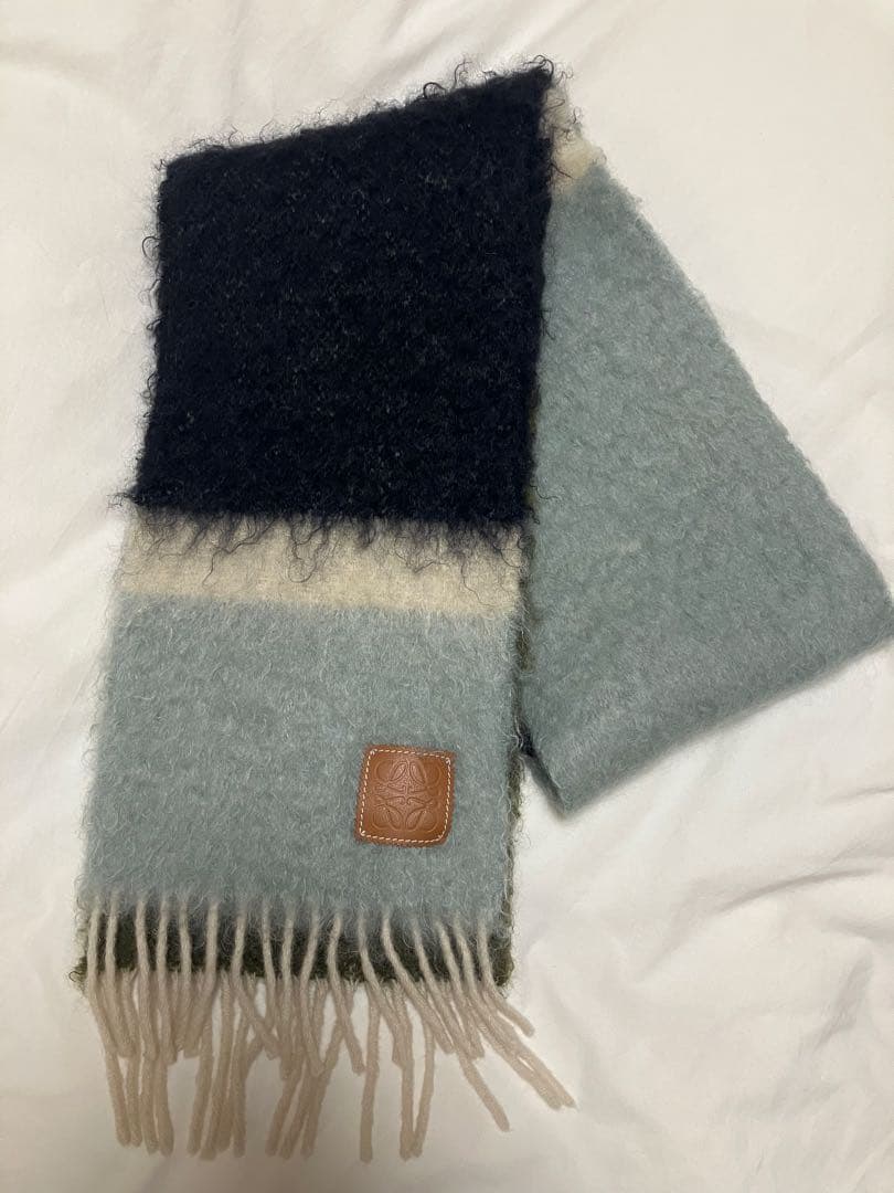 LOEWE ロエベ モヘアストライプマフラー