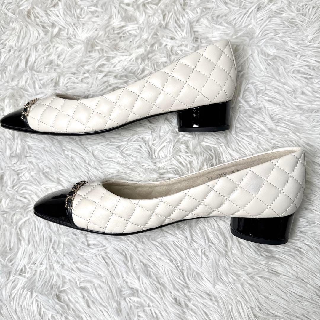 極美品✨ダイアナ キルティング ローヒールパンプス レザー エナメル 人気完売品