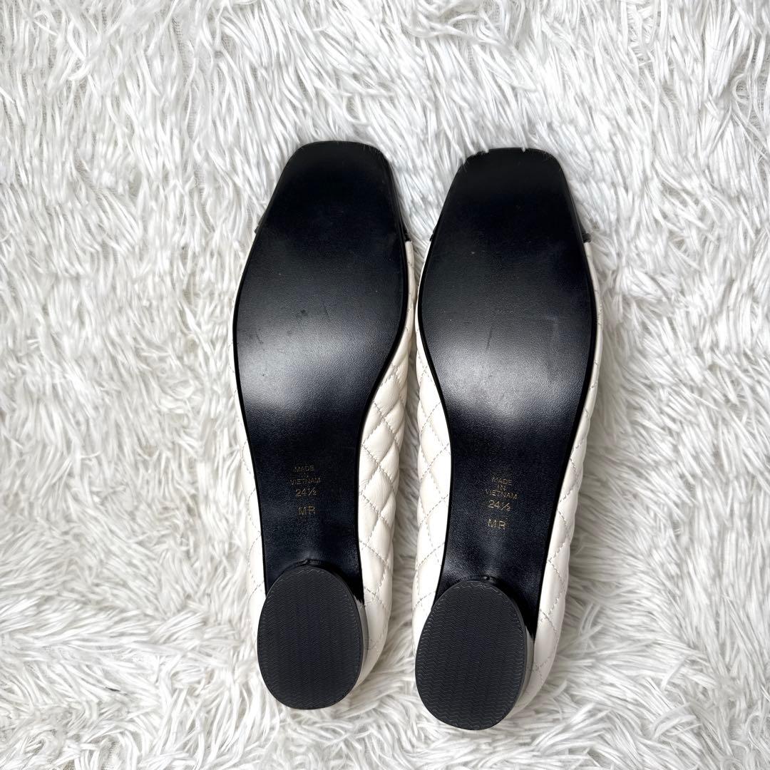 極美品✨ダイアナ キルティング ローヒールパンプス レザー エナメル 人気完売品