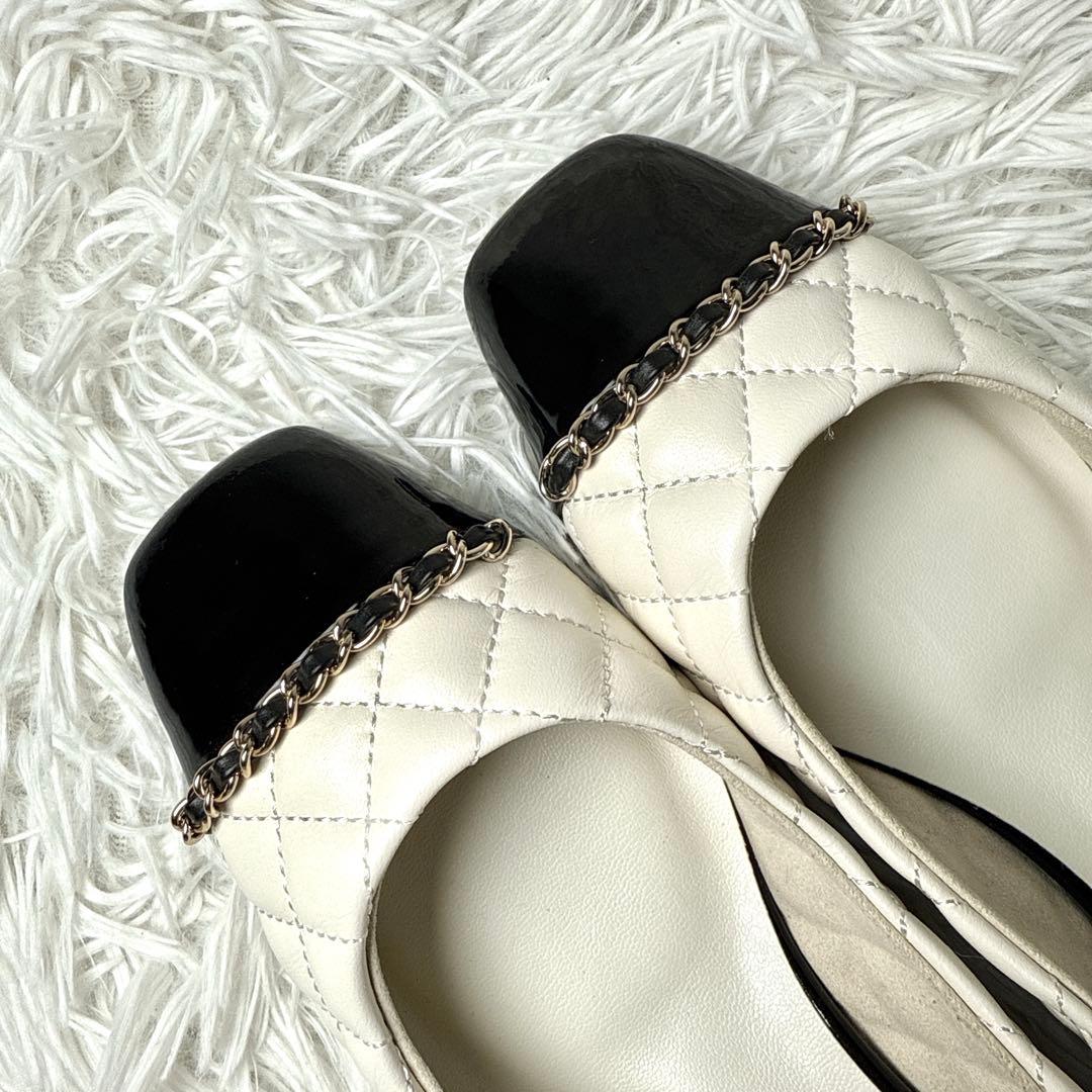 極美品✨ダイアナ キルティング ローヒールパンプス レザー エナメル 人気完売品