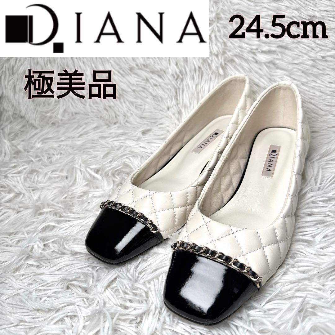 極美品✨ダイアナ キルティング ローヒールパンプス レザー エナメル 人気完売品