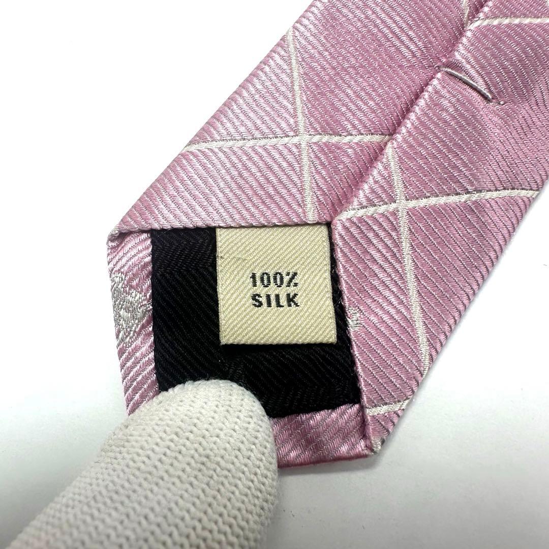 【極美品】BURBERRY LONDON ネクタイ 超希少品 ピンク ロゴ レア