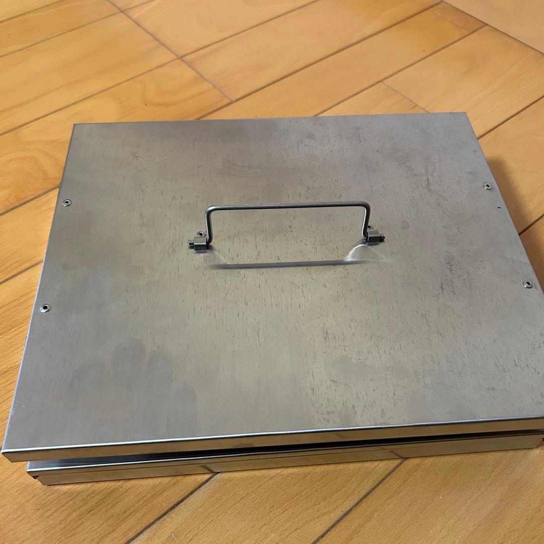 ポータブルステンレスオーブン 温度計付き