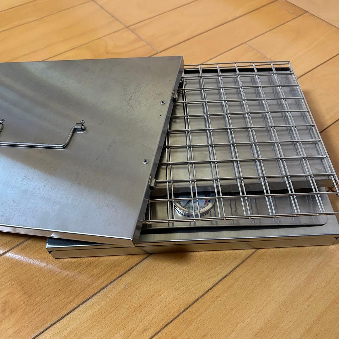 ポータブルステンレスオーブン 温度計付き