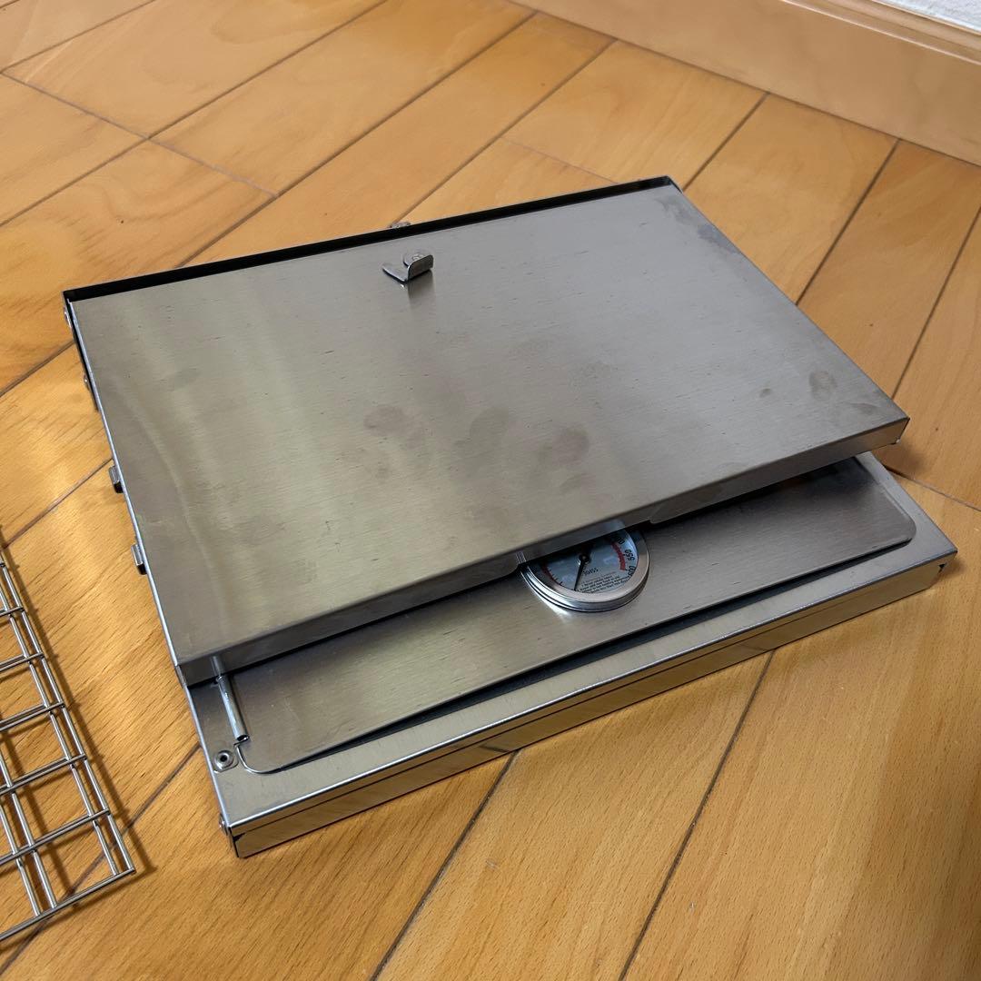 ポータブルステンレスオーブン 温度計付き