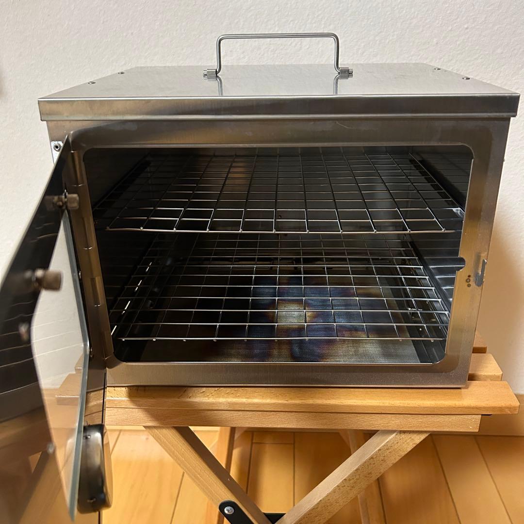 ポータブルステンレスオーブン 温度計付き