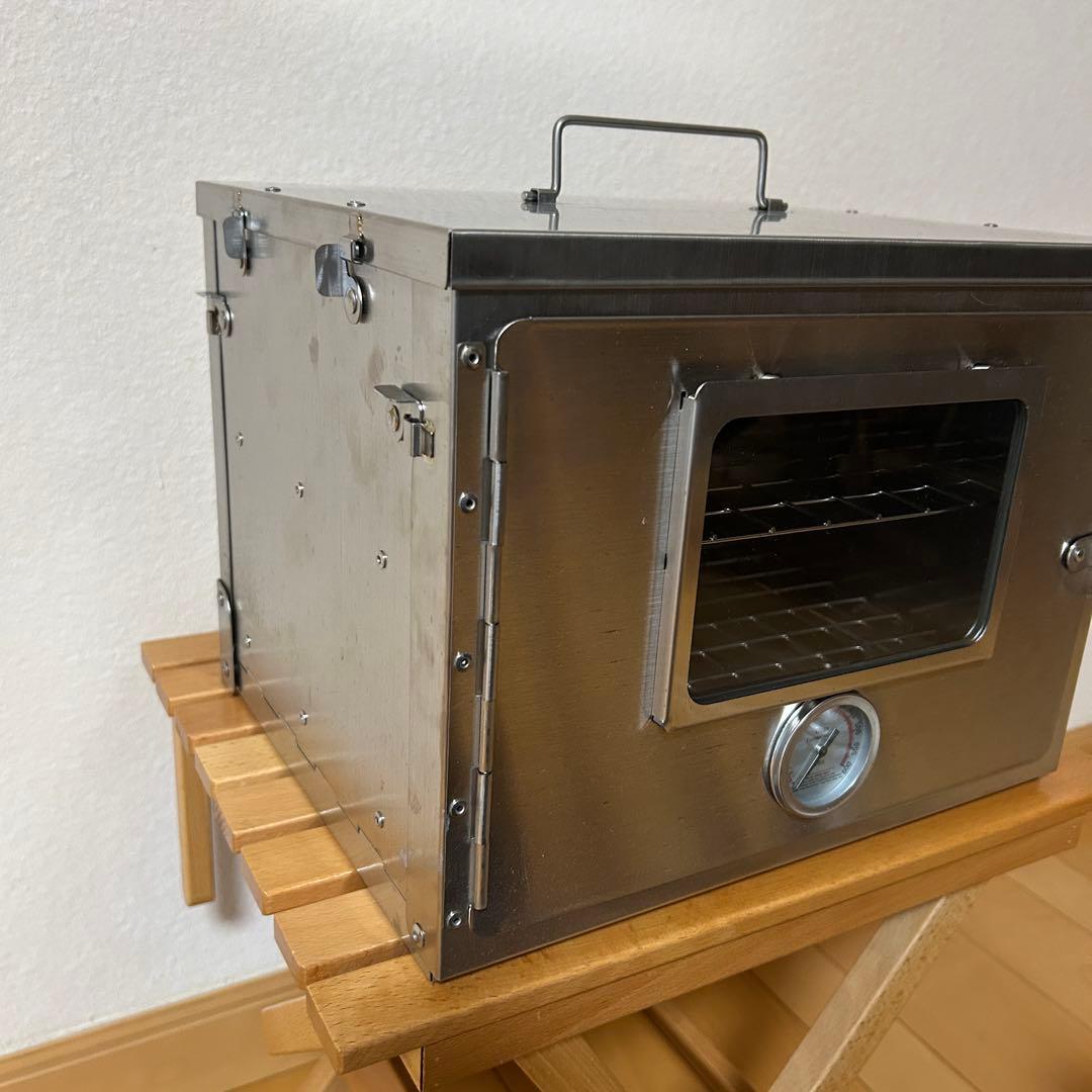 ポータブルステンレスオーブン 温度計付き