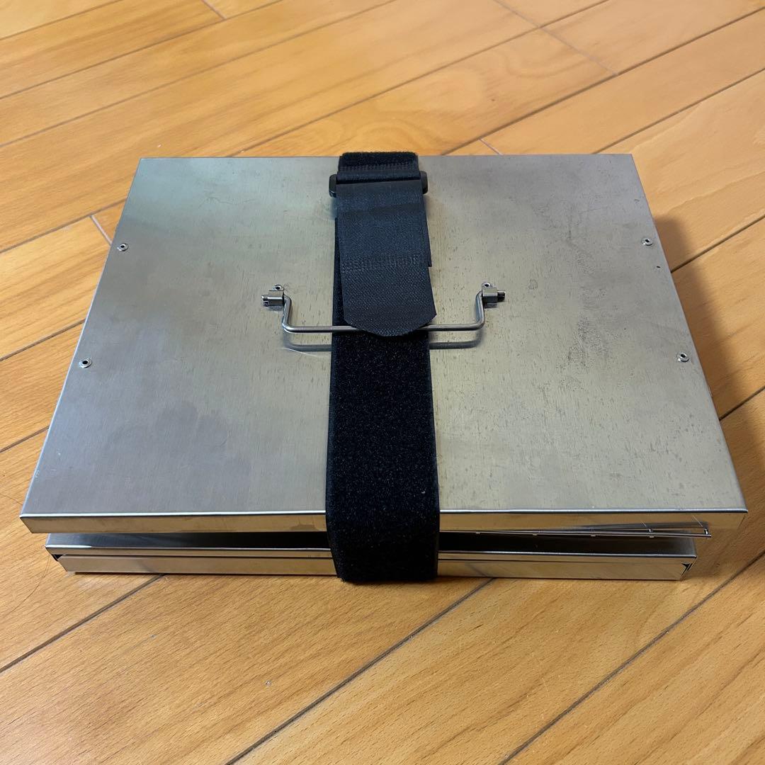 ポータブルステンレスオーブン 温度計付き