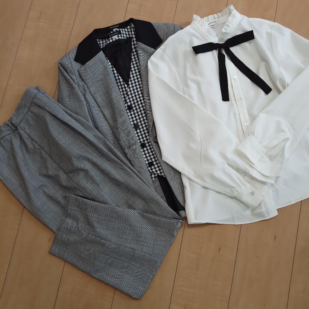 【アリサナ】女の子 パンツスーツ、卒業式、5点セット、160