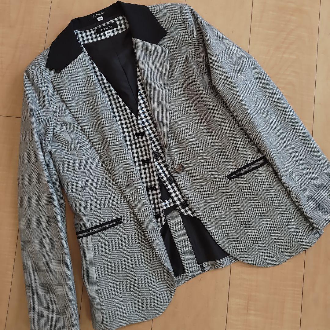 【アリサナ】女の子 パンツスーツ、卒業式、5点セット、160