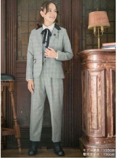 【アリサナ】女の子 パンツスーツ、卒業式、5点セット、160