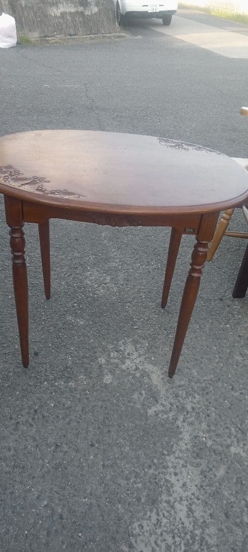 引取　京都　机　YOSHIKAWA D＆A 飾り彫刻　カフェテーブル