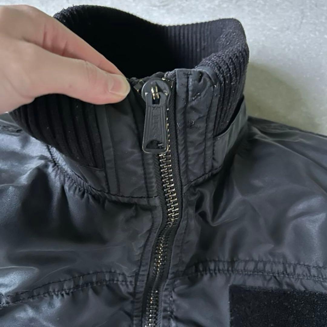 ALPHA INDUSTRIES　MA-1　フライトジャケット　黒　ハイネック