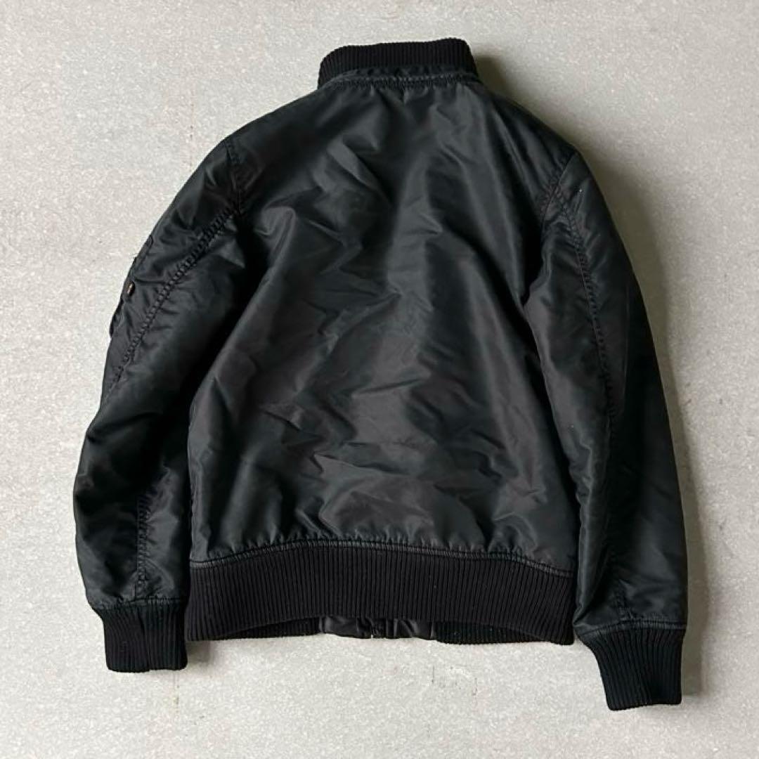 ALPHA INDUSTRIES　MA-1　フライトジャケット　黒　ハイネック
