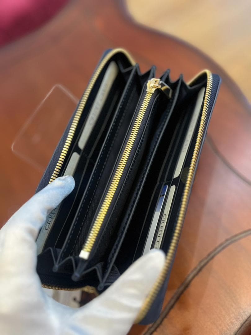 クロコダイル本革★長財布★ユニセックス★NAVY