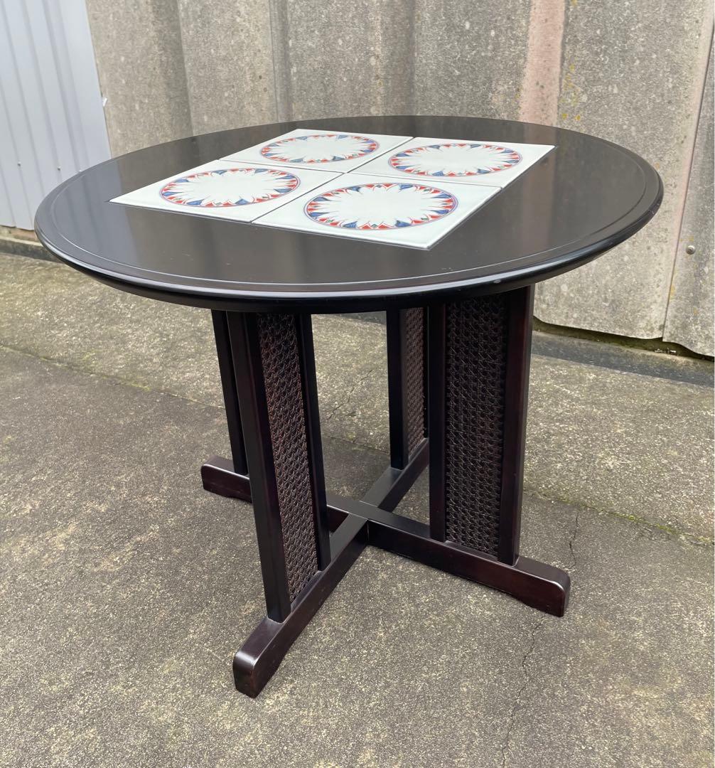 モリシゲ家具/MORISHIGE/高級家具/メヌエット/ラウンドテーブル/タイル