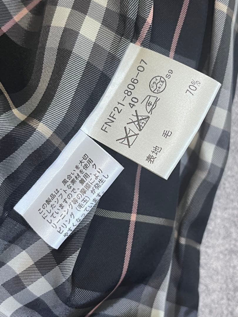 【ほぼ未使用】バーバリーブルーレーベル　アンゴラ混　Pコート　40