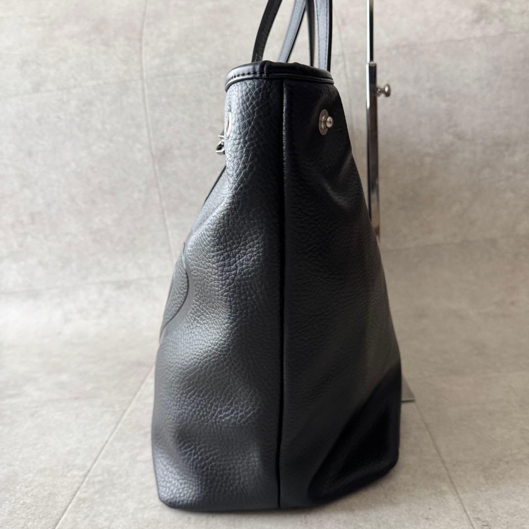 ヴィヴィアンウエストウッド　トートバッグ　オーブ　2WAY　黒　レザー　シボ革