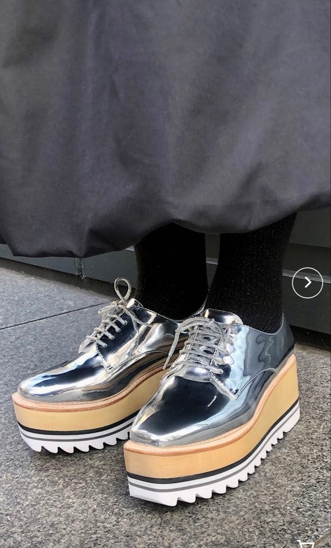 大人気　ジェフリーキャンベル　シャーク厚底シューズ シルバー 即完売カラーY2K