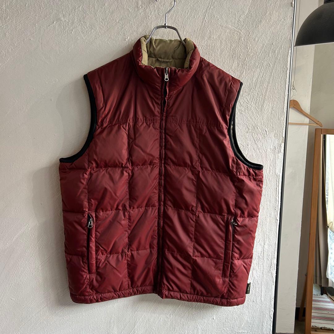 00S Eddie Bauer グースダウン リバーシブル ダウンベスト