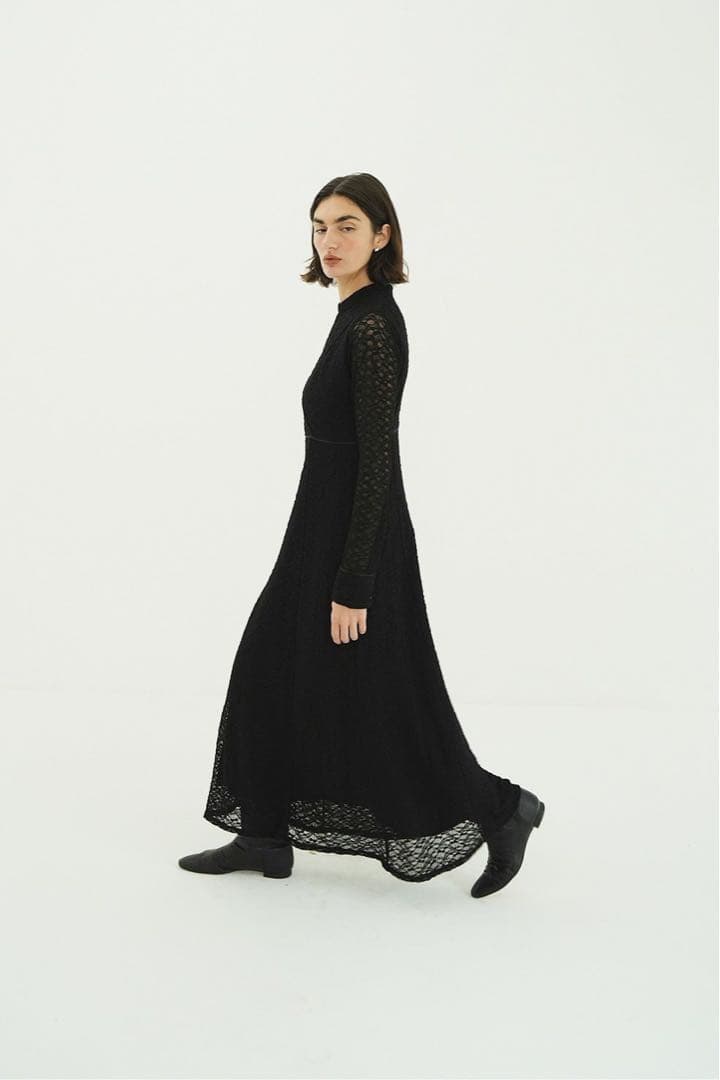 クラネ　PIPING LINE LACE ONE PIECE