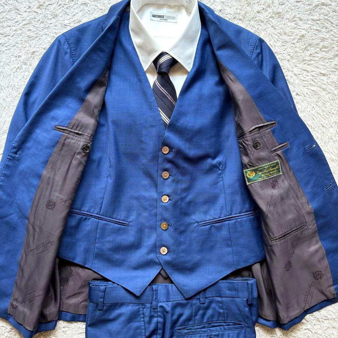 ★ロロピアーナ★ 3ピース Super170s  WISH 青 スーツ