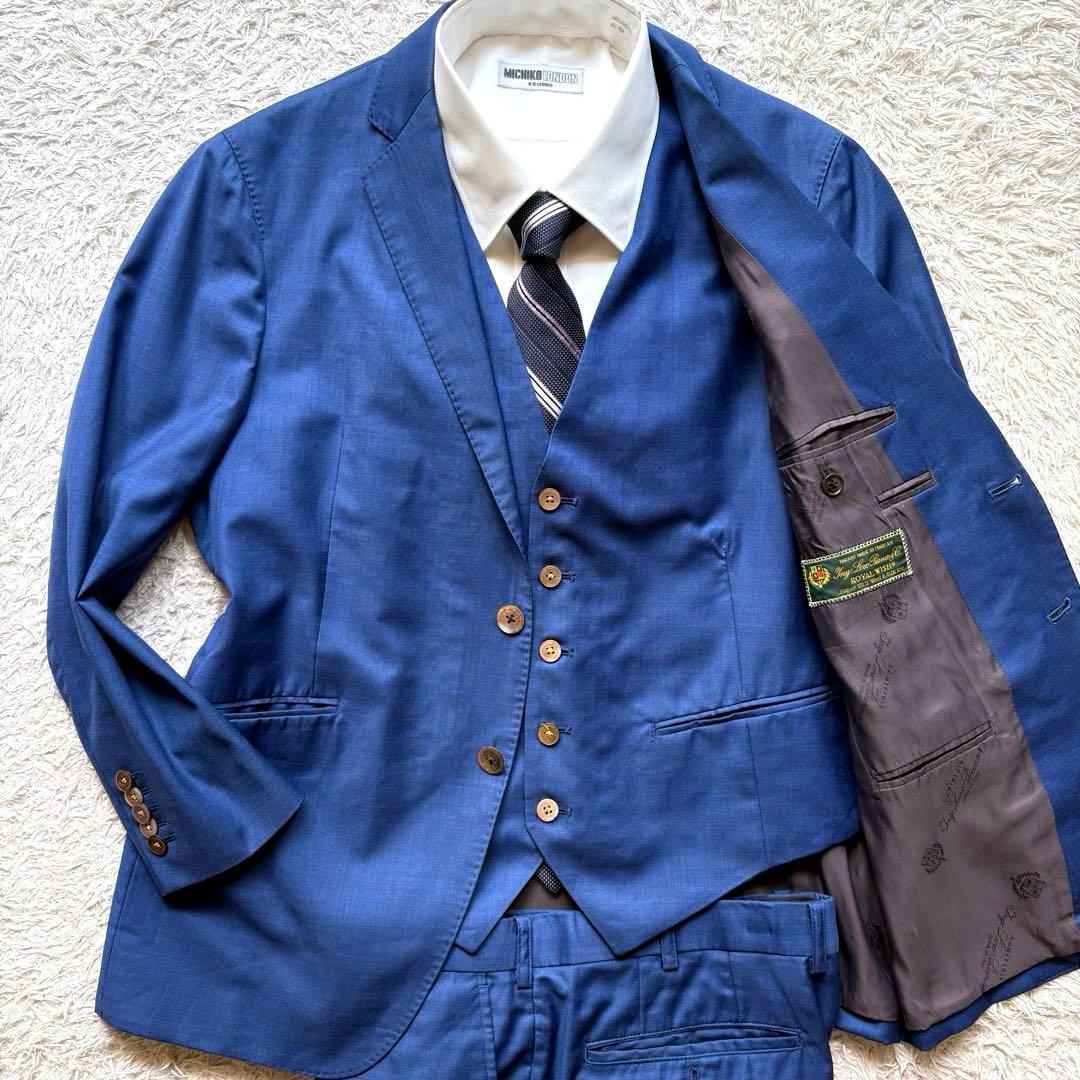 ★ロロピアーナ★ 3ピース Super170s  WISH 青 スーツ