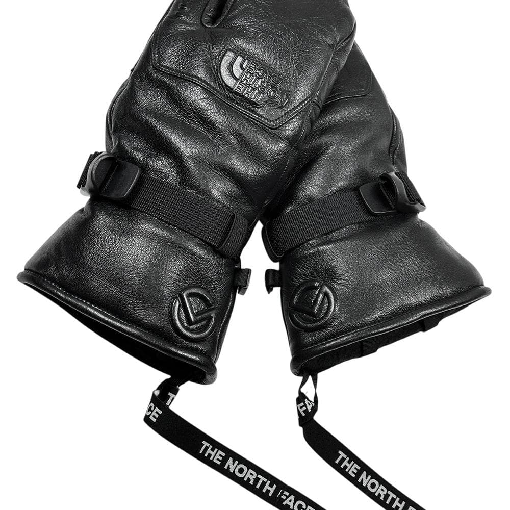 美品 THE NORTH FACE 3フィンガー 本革 レザー グローブ 黒S