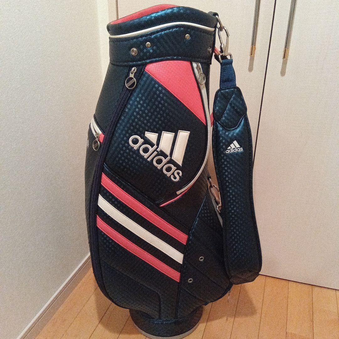 adidas キャディバッグ ネイビー/ピンク